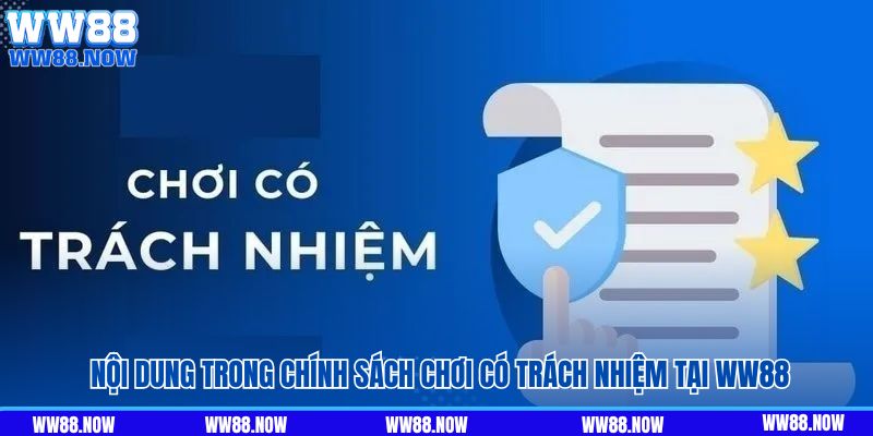 Nội dung trong chính sách chơi có trách nhiệm tại WW88